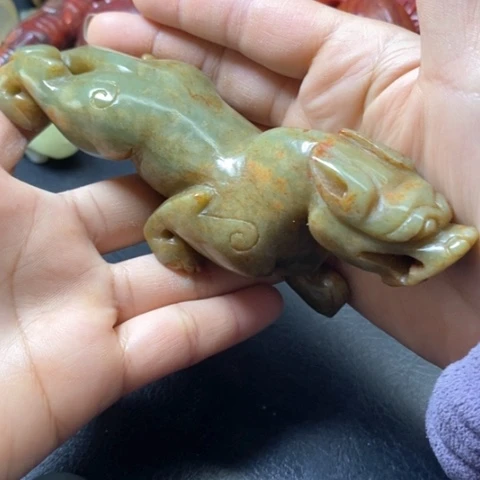 白玉菩提吊坠摆件