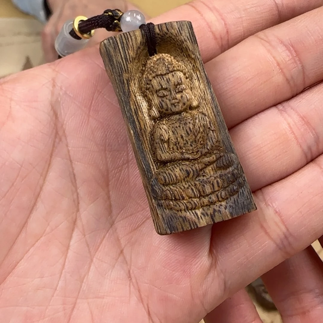 沉香手把件绿棋原材料高货