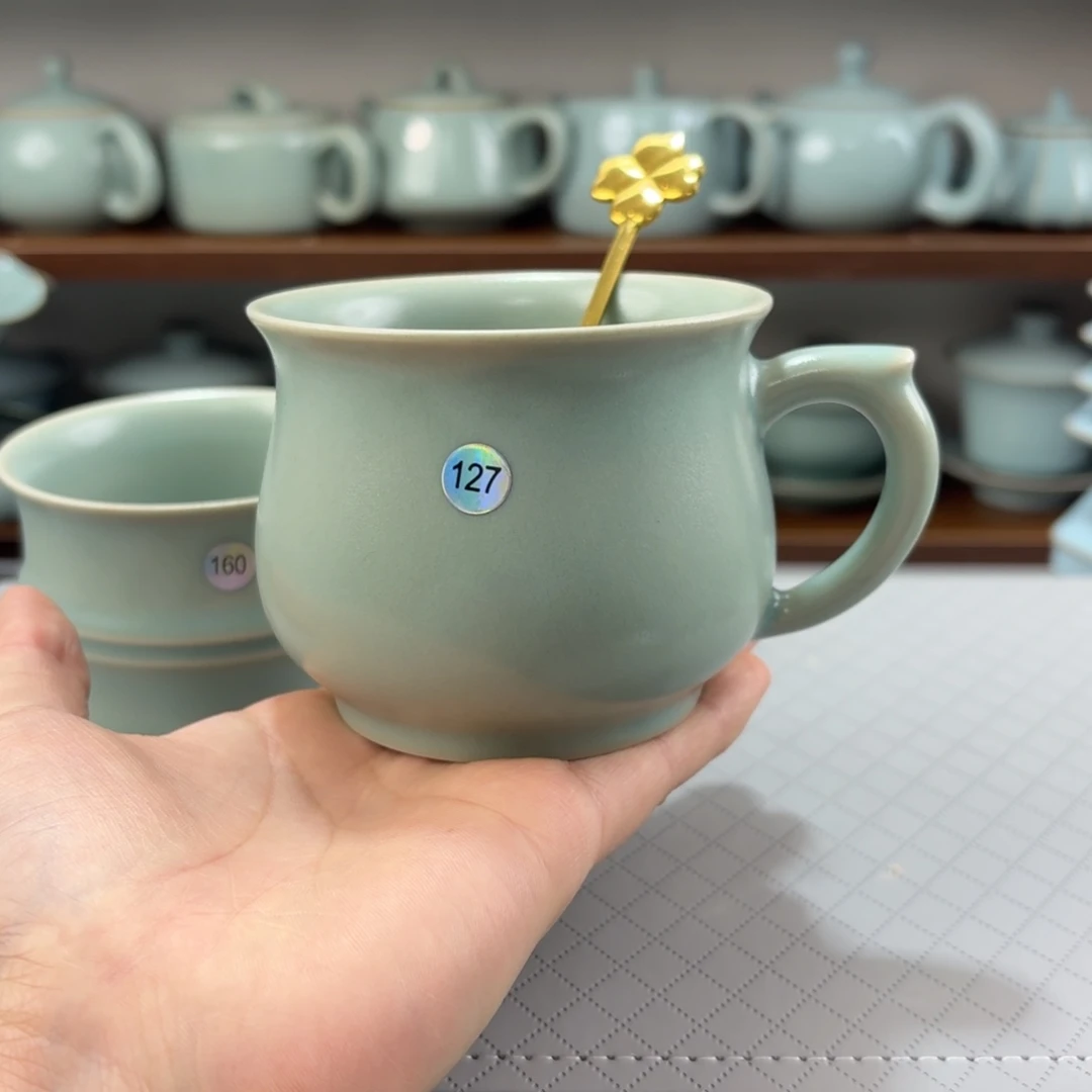 瓷摆件精品汝窑仿古釉马克杯