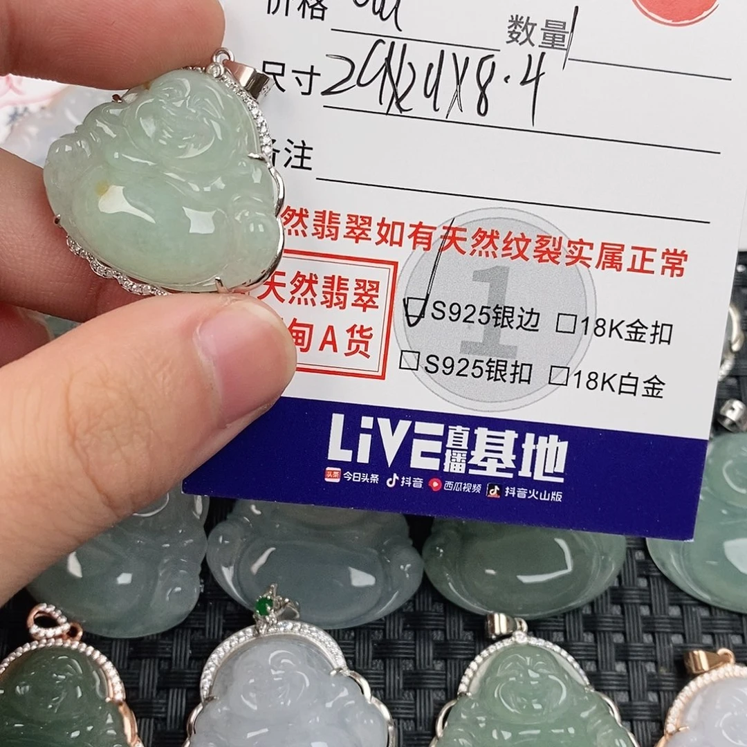 翡翠银S925镶嵌颈饰