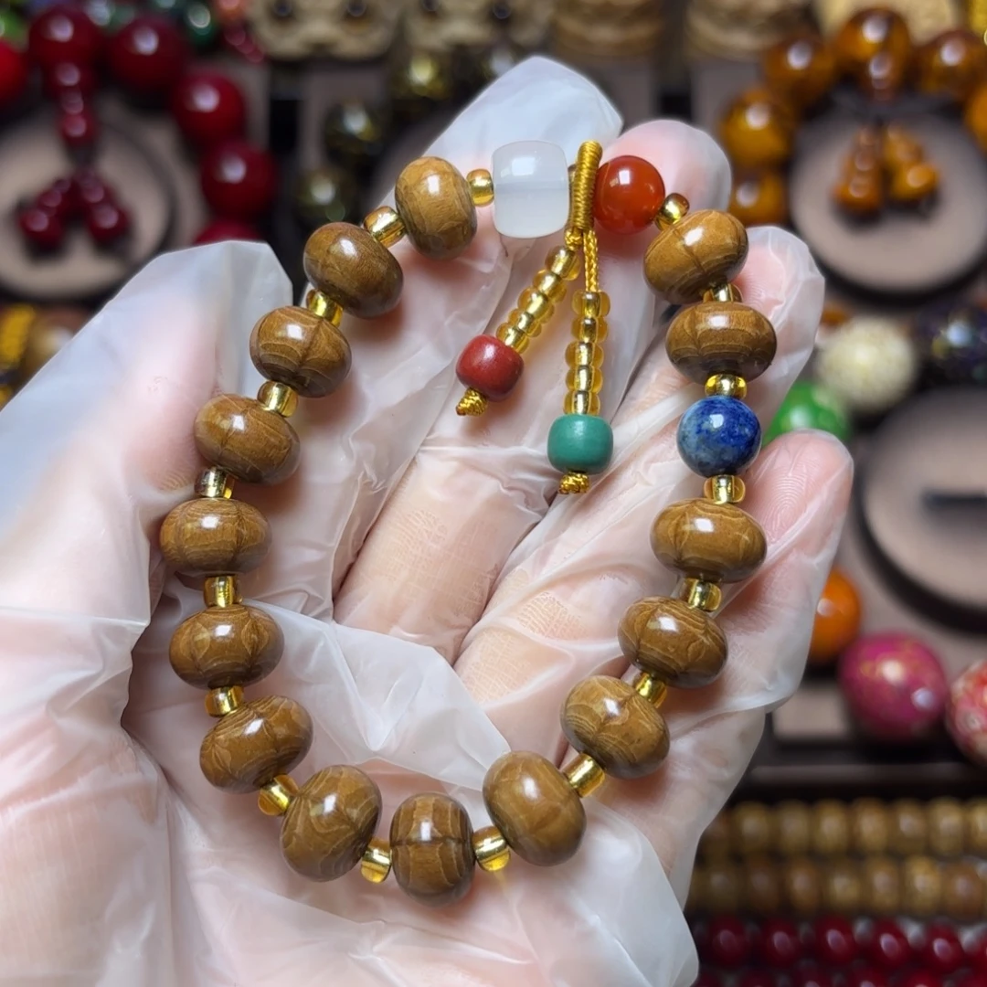 六道木手串/手链12算盘珠朱砂佩珠