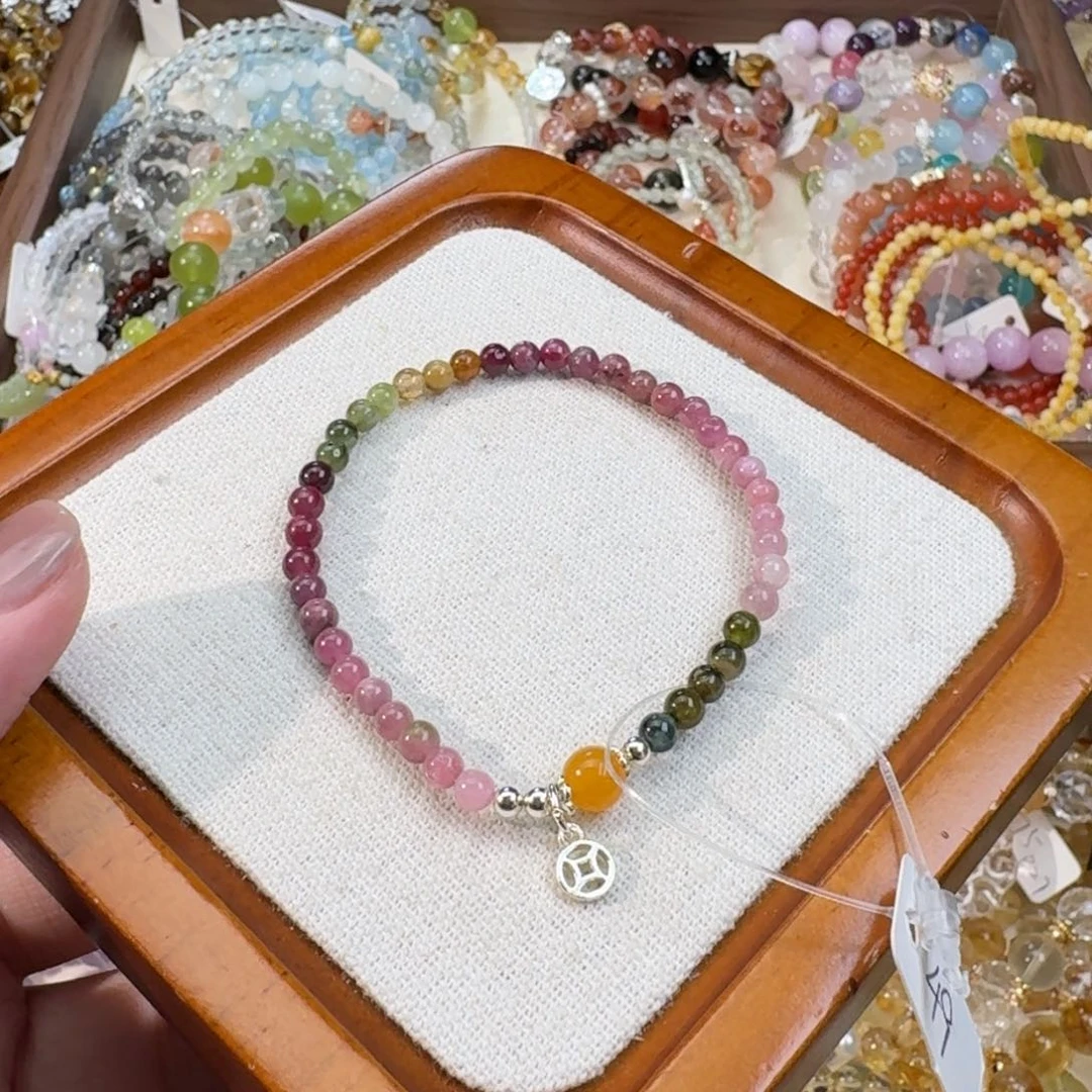 水晶手串未镶嵌碧玺