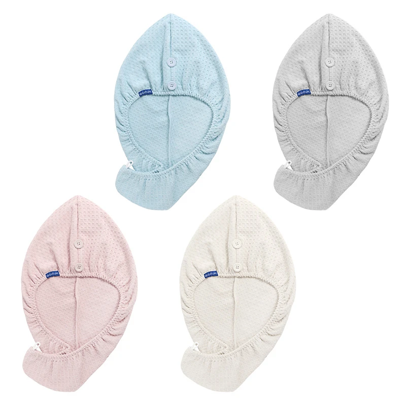 华夫格干发帽7A抗菌女超强吸水高颜值速干毛巾加厚包头浴帽乾髮帽