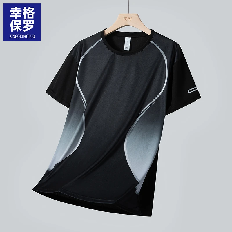 幸格保罗短袖T恤男夏季新款男士休闲运动半袖透气薄款圆领上衣