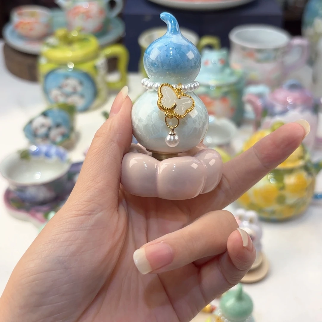 景德镇手绘高温釉下彩陶瓷茶具