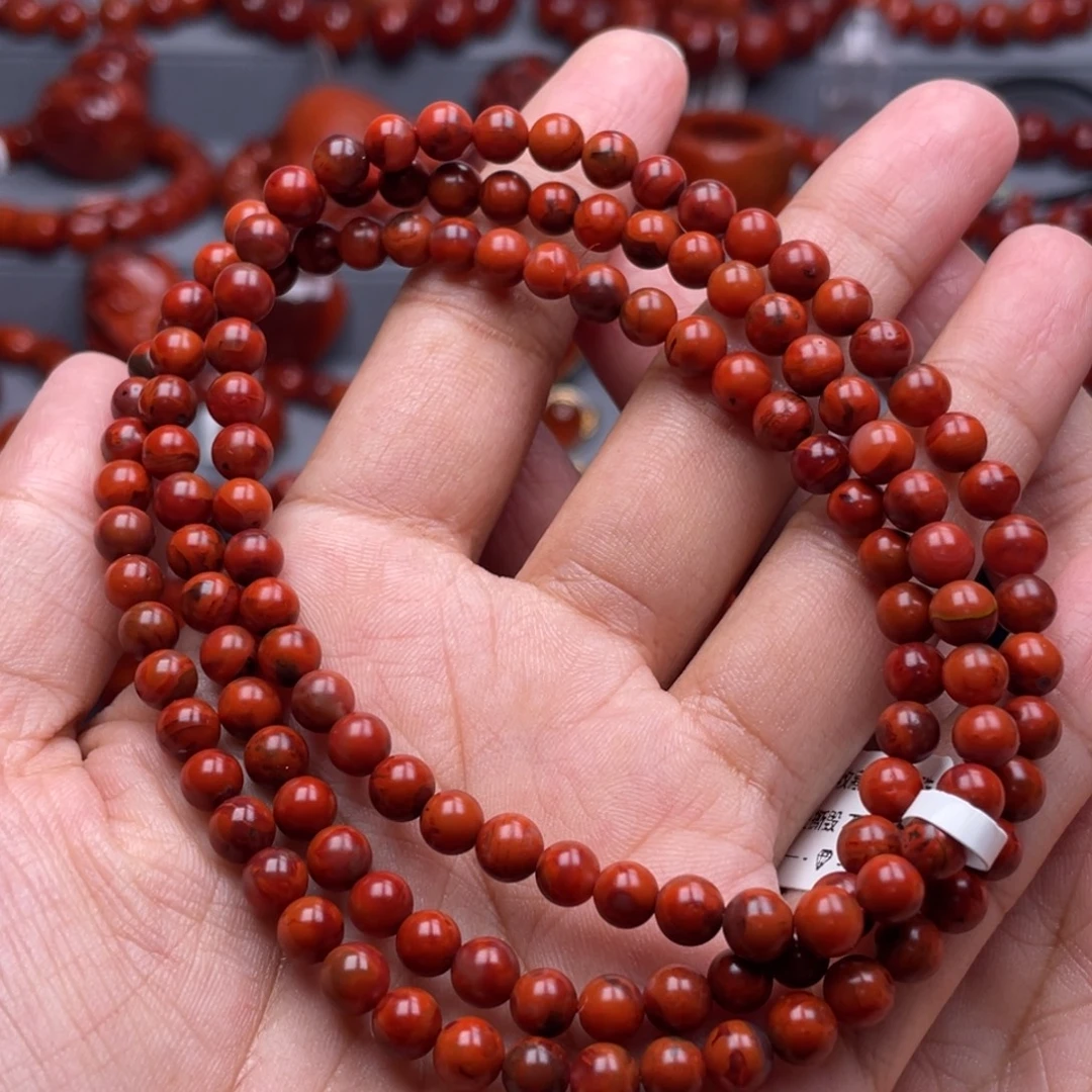 南红玛瑙未镶嵌珠宝奇石多圈5.5mm