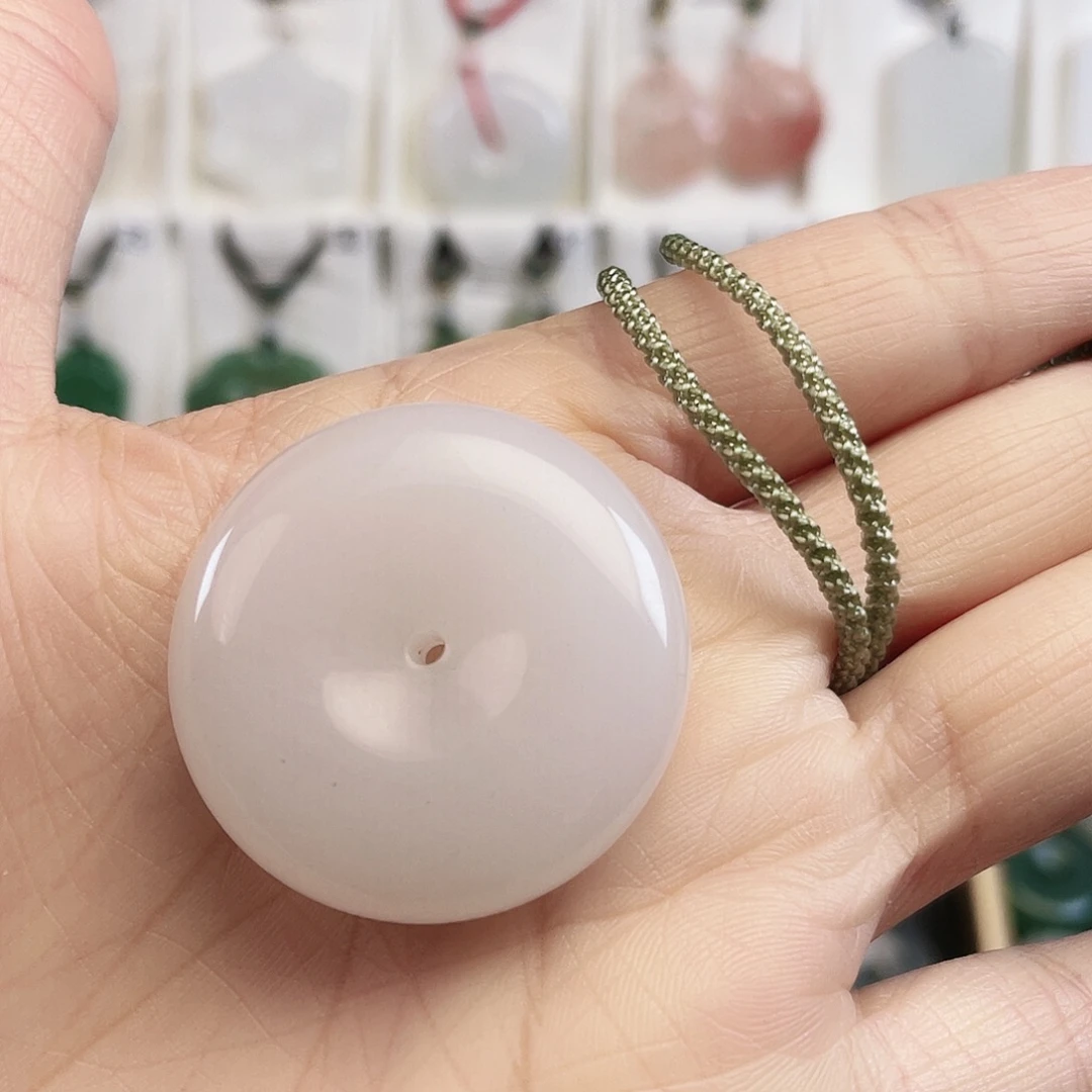 石英质玉（金丝玉）未镶嵌吊坠(赠链)