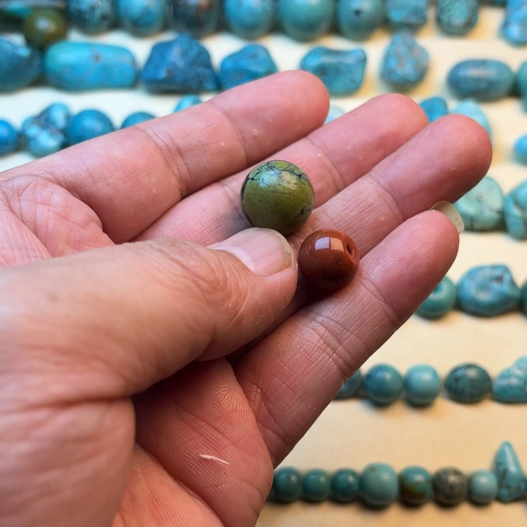 玛瑙/玉髓未镶嵌颈饰14➕mm绿色圆珠