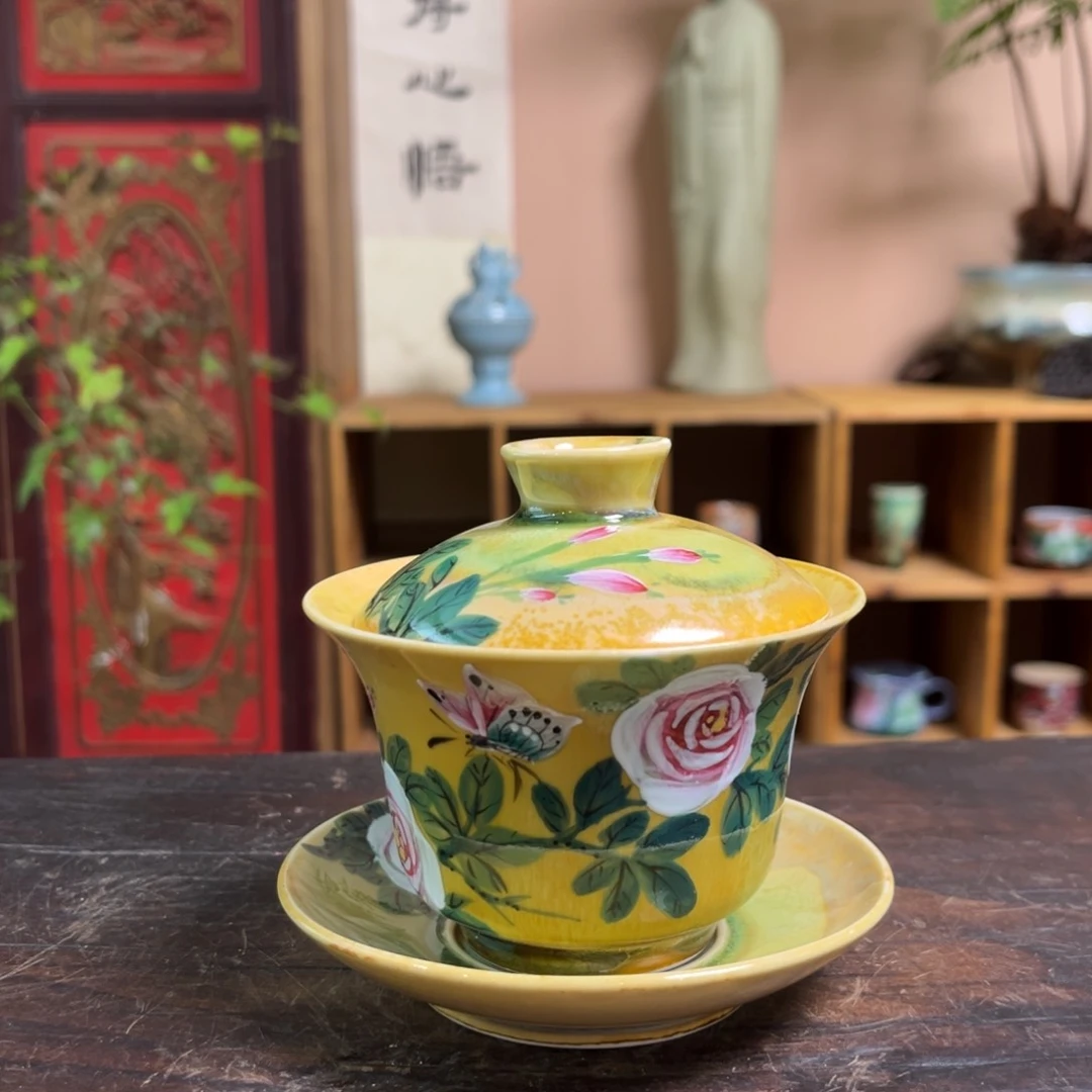 柴烧手工手绘陶瓷