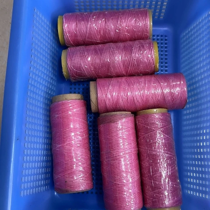 手工制作手缝蜡线粉色六个