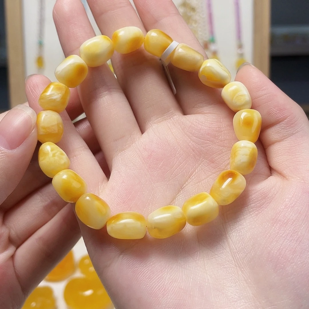 蜜蜡未镶嵌裸石蜜蜡手串