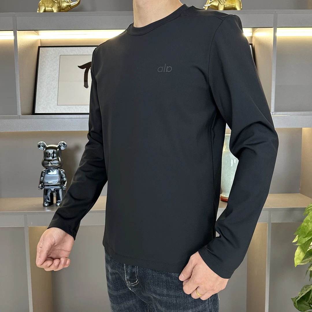 35200高品质新款男士休闲卫衣轻奢百搭圆领T恤