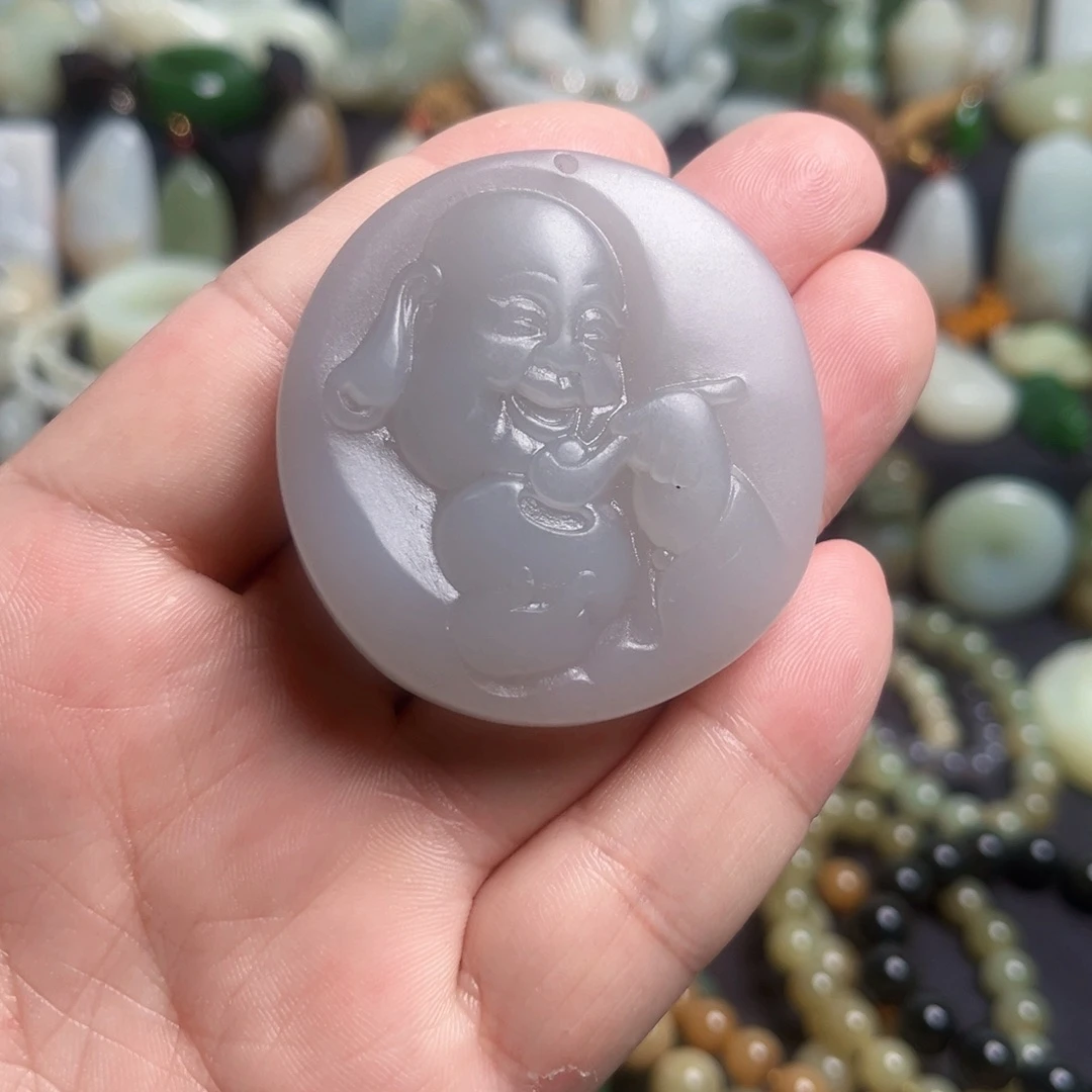 和田玉未镶嵌吊坠(不含链)