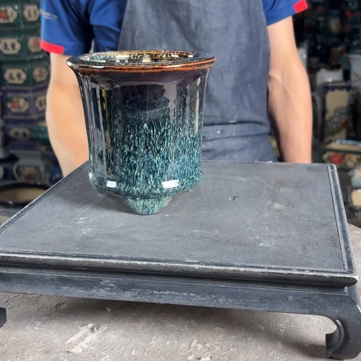 一风堂石湾花盆 内11*11微瑕