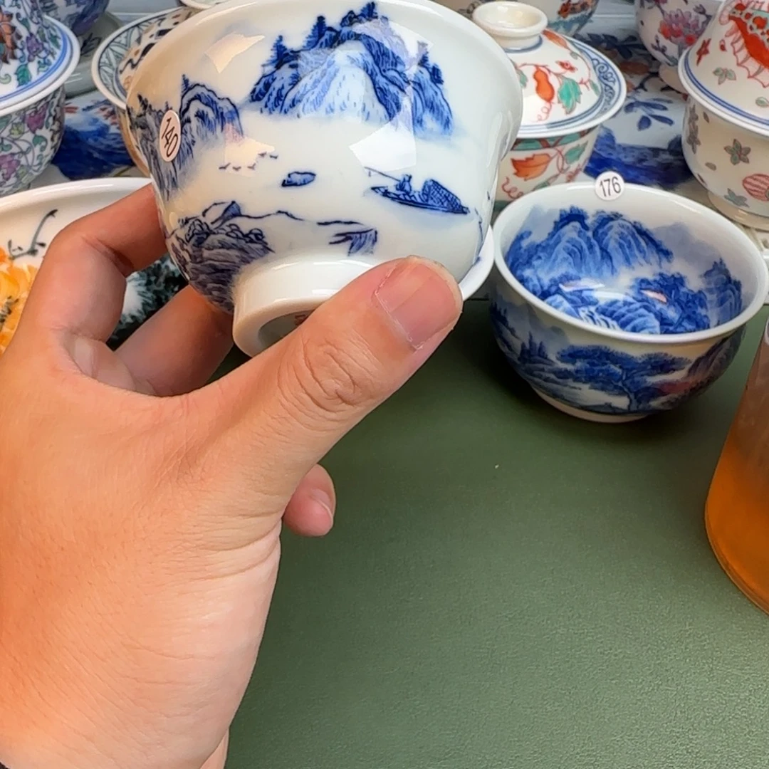 彦祖纯手工手绘茶具140