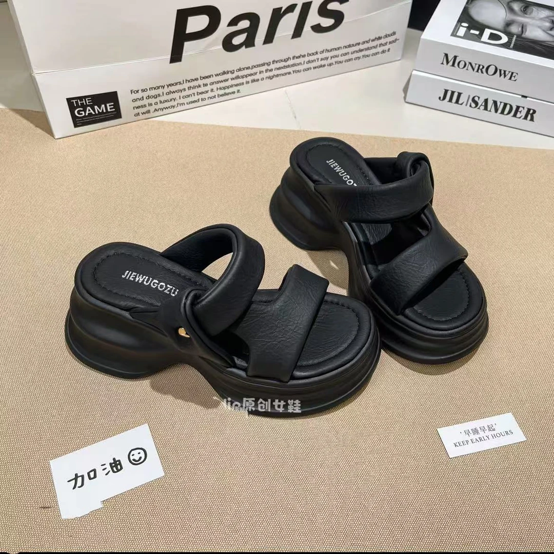 【按照主播编码下单】2025罗马拖鞋时尚仙女风凉鞋厚底沙滩休闲鞋女