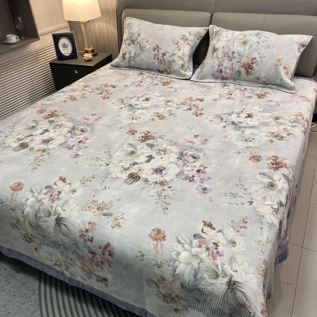 【清沐绗缝】230cm*250cm天丝绗缝三件套（赠送同款枕套一对）