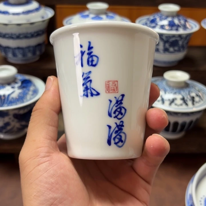 景德镇纯手工手绘可乐杯