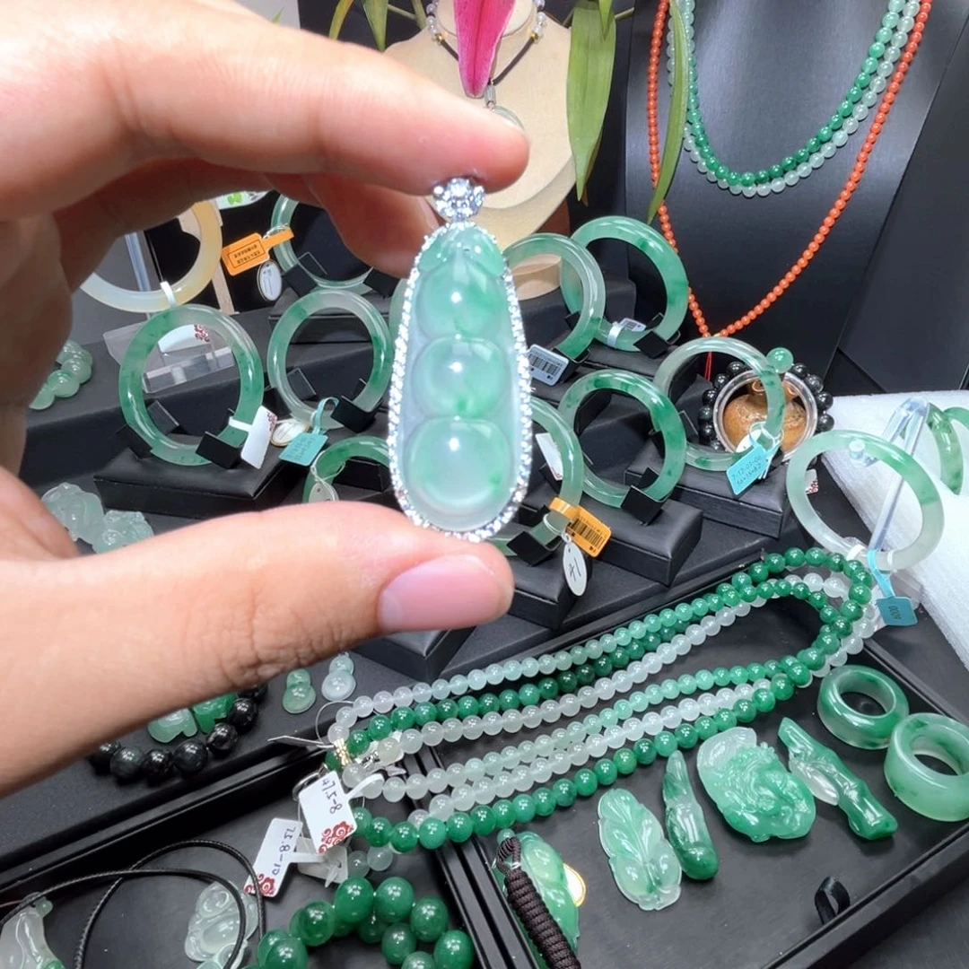 合金石英质玉（非洲翠）车挂