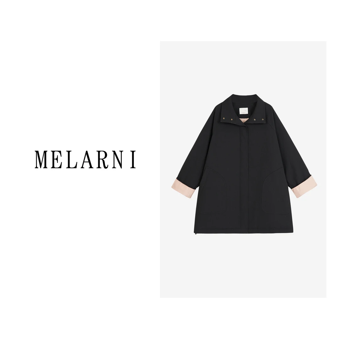 【MELARNI】时尚休闲百搭翻领简约羽绒服冬季MLN11582