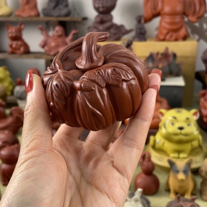 紫砂茶宠紫砂南瓜盖置