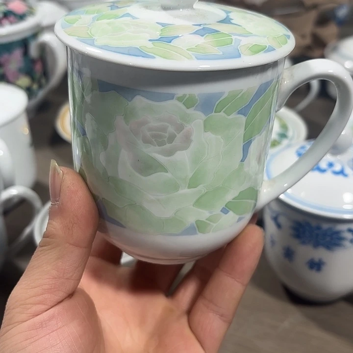 陶手绘杯子，杯子，杯子，杯子400毫升容量