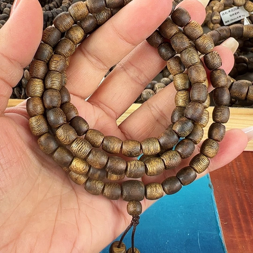 海***笑沉香沉香碎屑卡7鼓珠多圈20g陆河