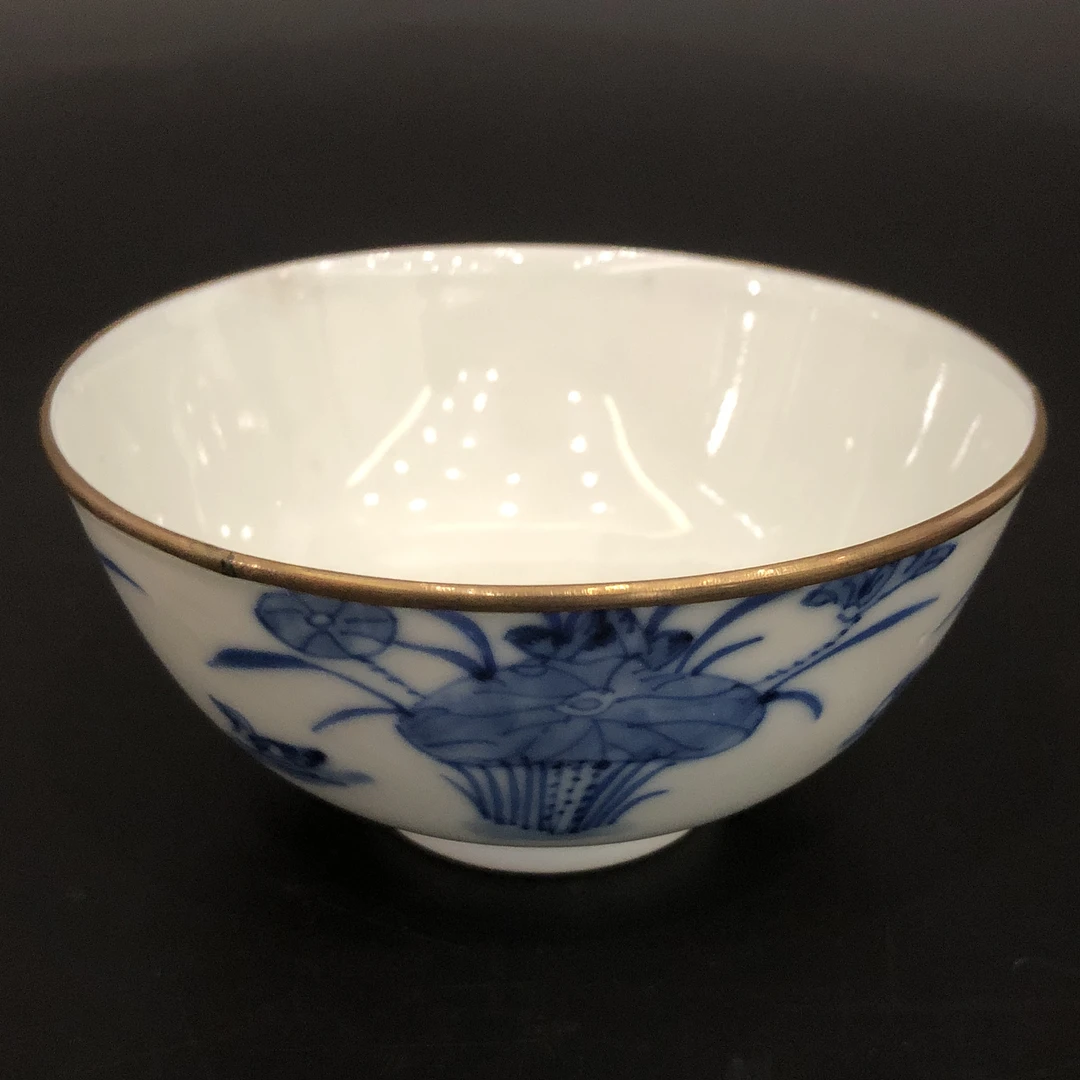 25110039 清光绪青花花卉纹碗 口径9.7杯高4.8cm