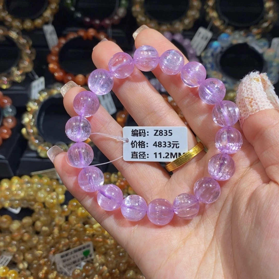 未镶嵌手链锂辉石Z835#11.2mm