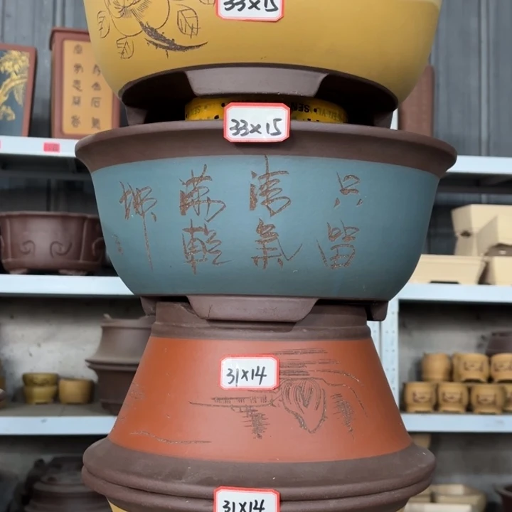 紫砂花盆100-4。