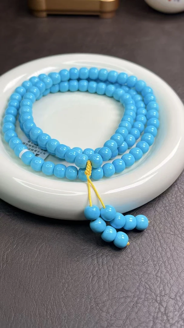 【爵佩松甄选】精选8mm珍藏级高品质纯手工打磨精工蓝老型108长串