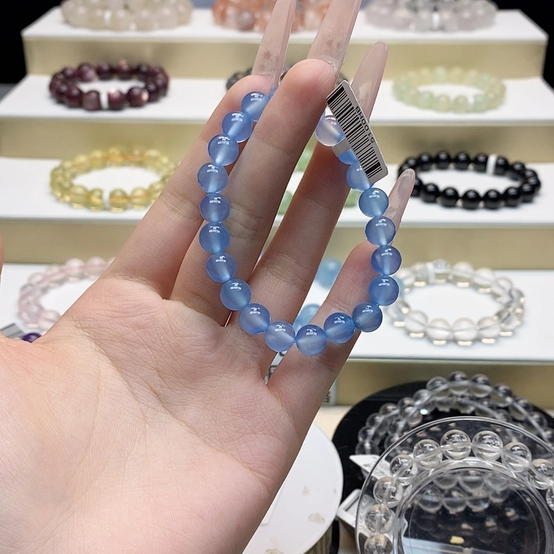 手串水晶未镶嵌蓝玉髓