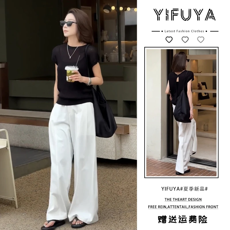 2025春夏新款时尚显瘦气质女士网红洋气两件通勤显瘦休闲女装穿搭