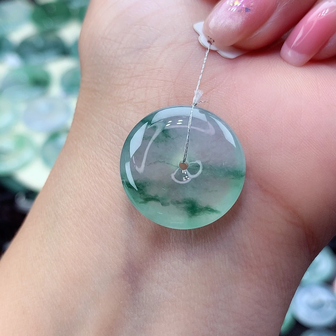 翡翠未镶嵌颈饰编号106尺寸21.1-5.9