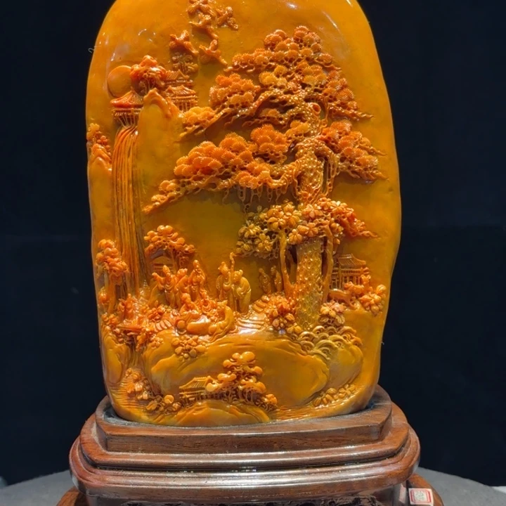 g***o寿山石田黄摆件艺术品