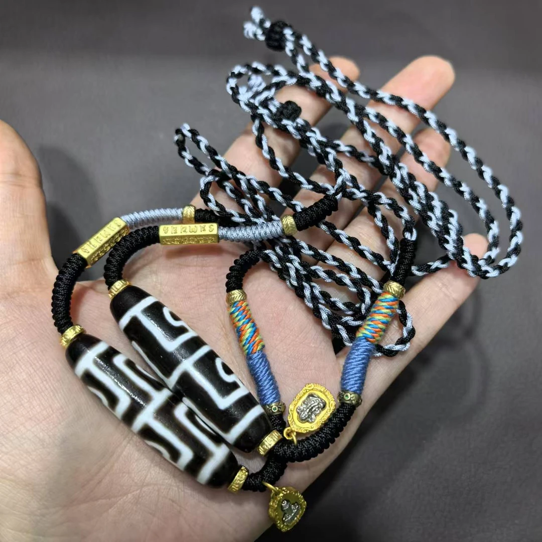 【曹美丽精选】H09234-玛瑙diy脖挂（四眼）-多样性发其一-12*48mm