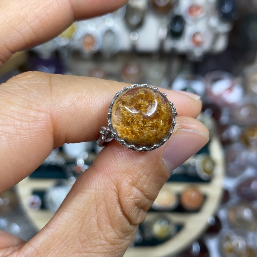 【闪购商品】银S925镶嵌珠宝半成品水晶戒指