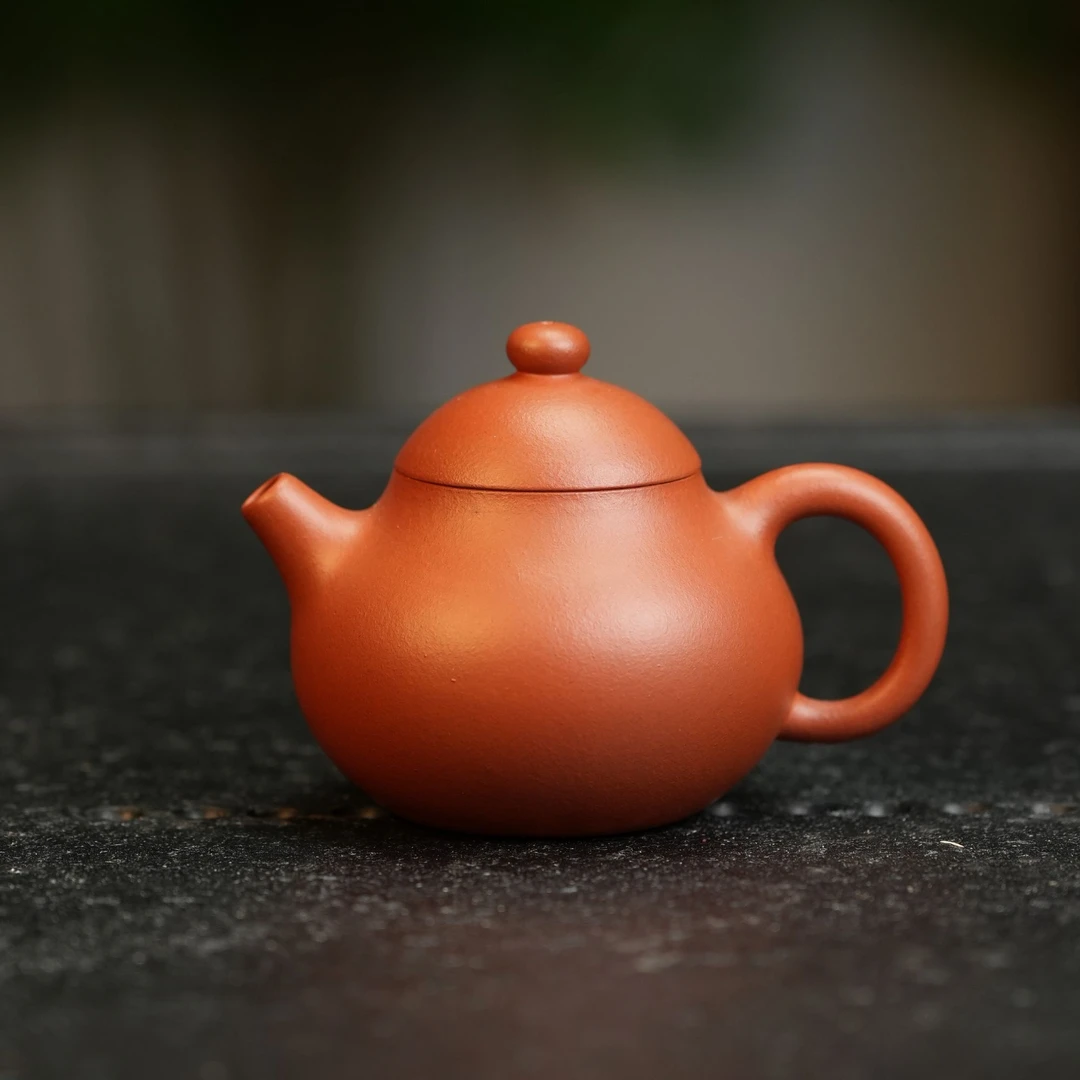 顾氏文旦（小）丨桔红泥 庄冬艳制 150cc 黄龙山原矿紫砂壶