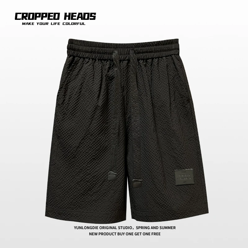 2025高奢高端潮牌短裤男士夏季薄款宽松百搭休闲五分裤直筒男裤子