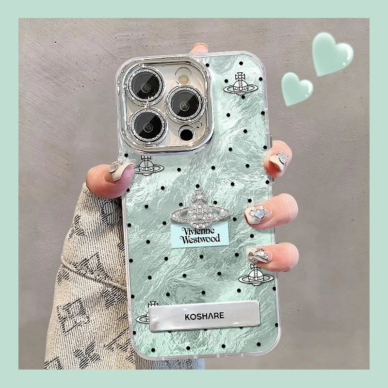 波点西太后适用苹果15华为vivo/oppo小米iPhone精孔冰川纹手机壳