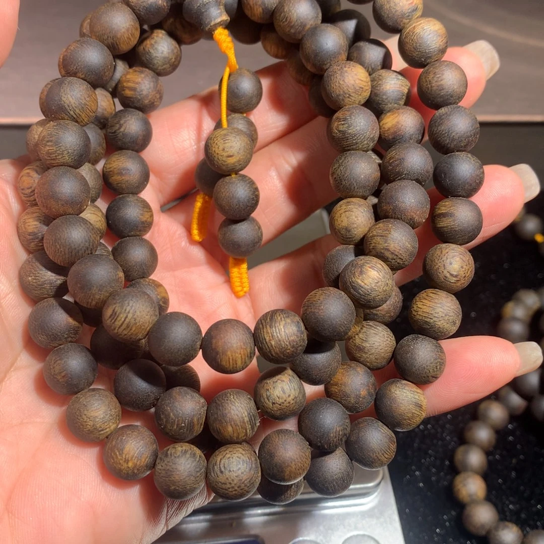 东***行沉香手串绿奇楠多圈09手串