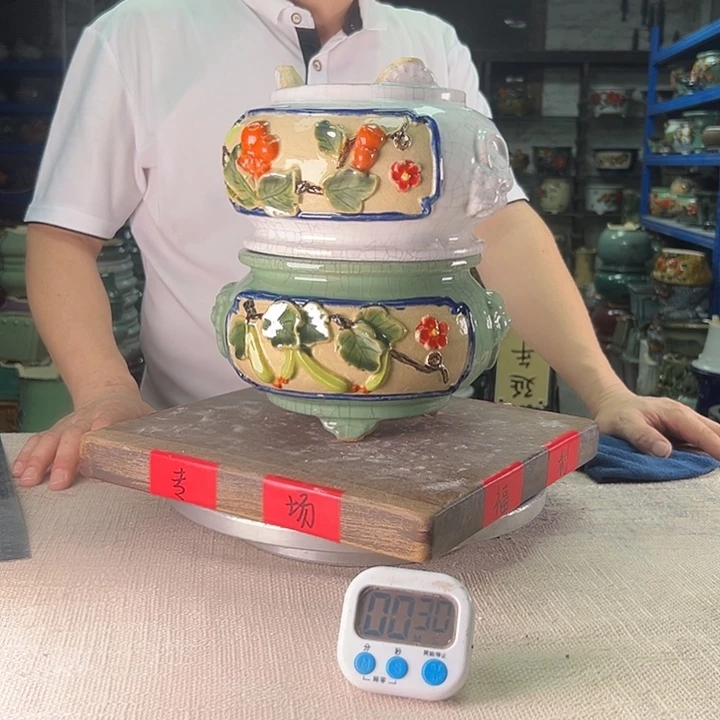 泳坤堂石湾盆动****陶瓷