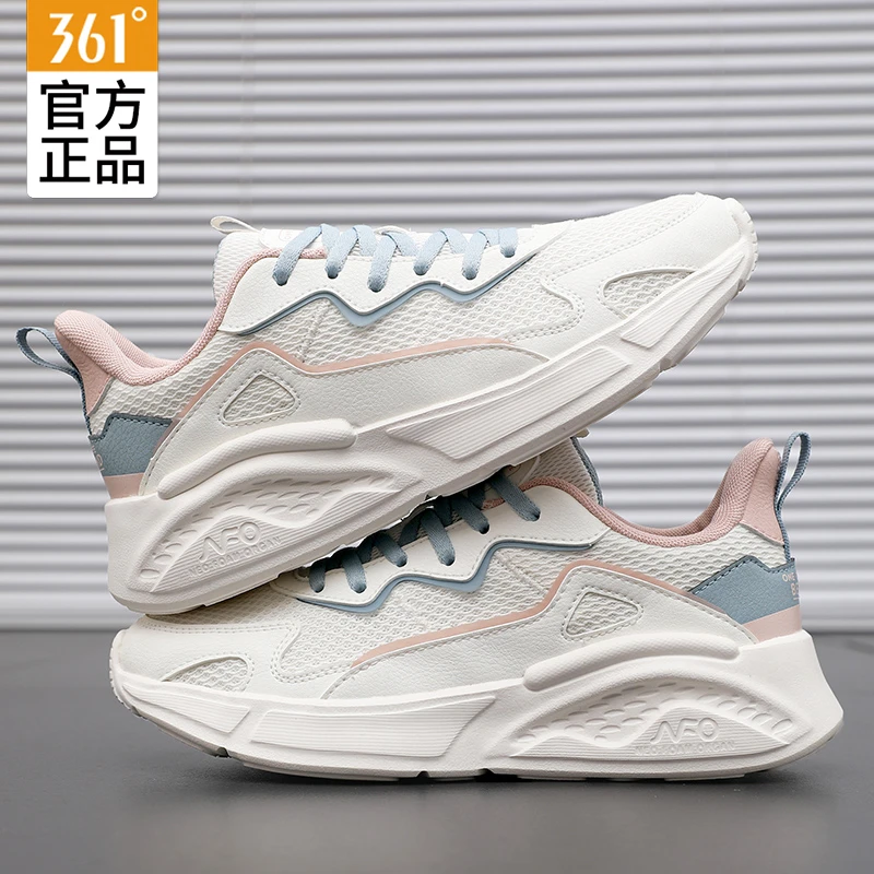 361°女鞋2025冬季新款厚底老爹鞋女士休闲鞋轻便网面透气运动鞋