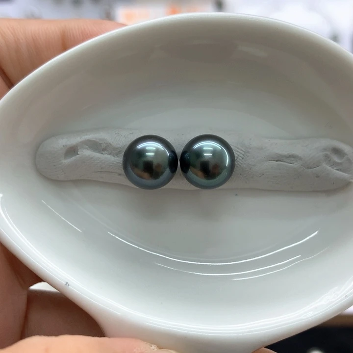 海水珍珠裸珠9+孔雀蓝 安安