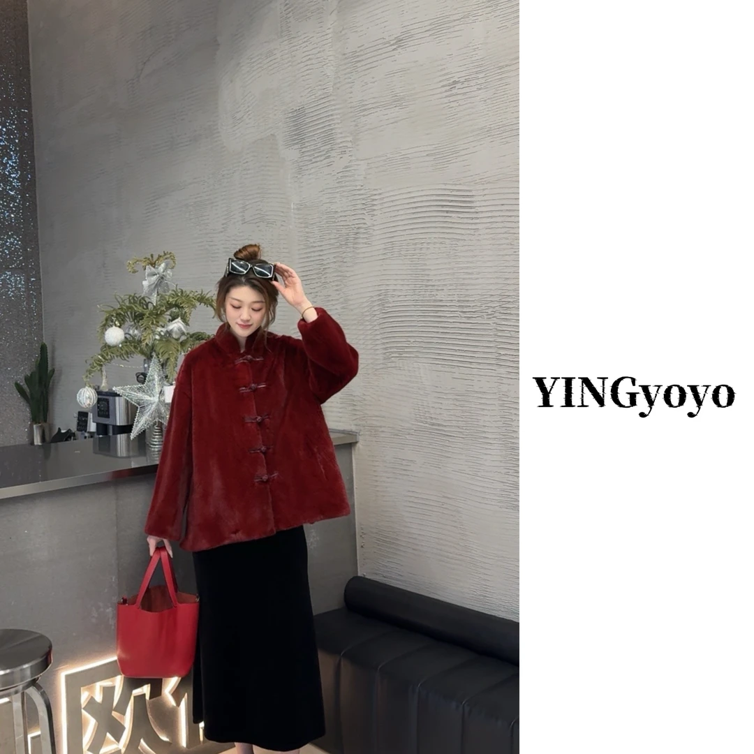 【YINGYOYO】影哥「迎新年」秋冬新款气质长款整貂2170