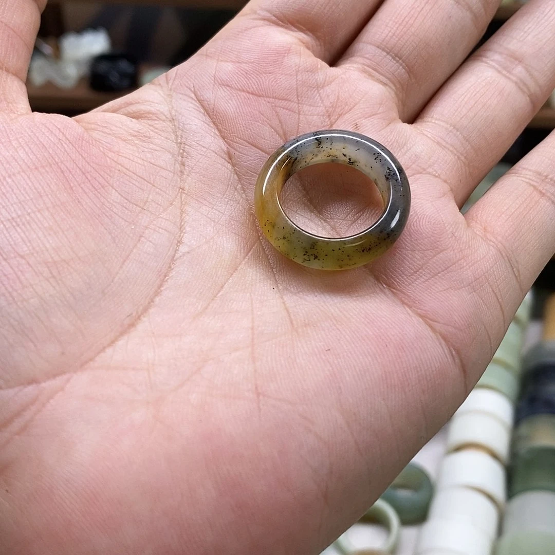 岫玉戒指未镶嵌森*