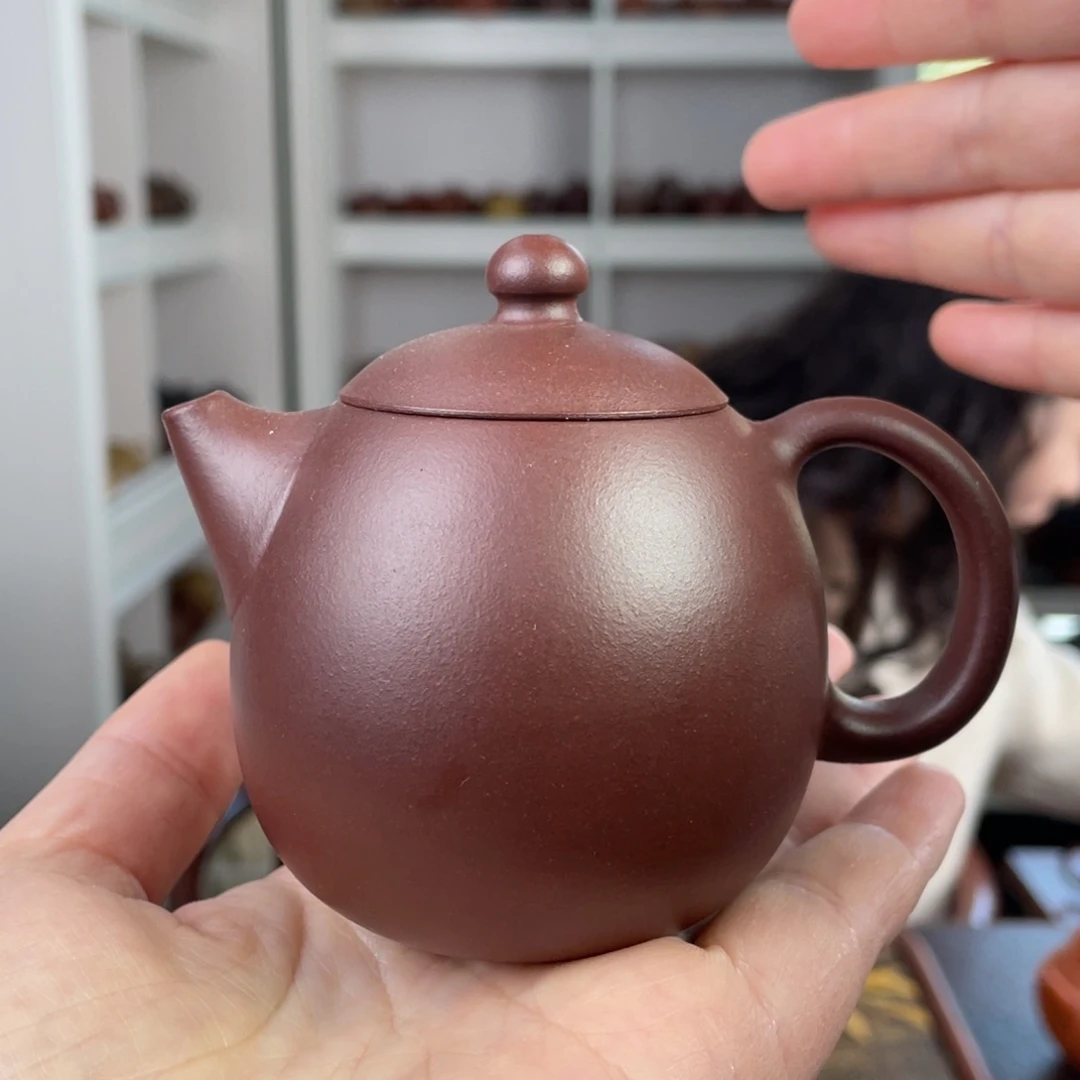 紫砂茶壶深井紫泥龙蛋160cc