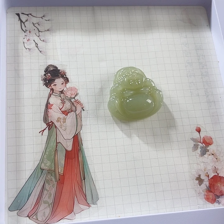 被***浅颈饰未镶嵌和田玉
