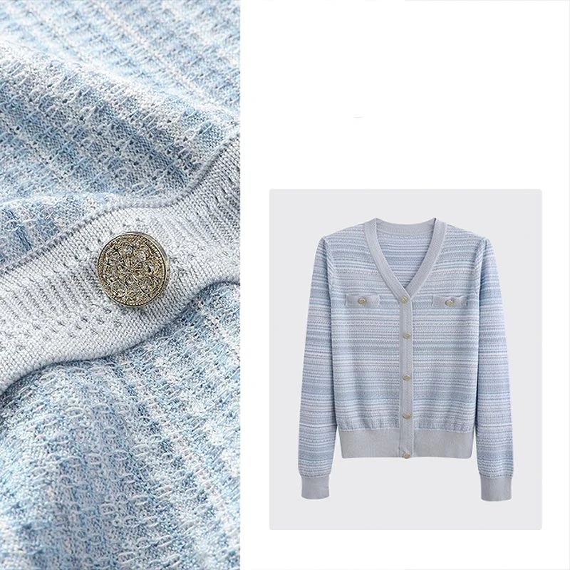 2025春秋新款法式减龄针织衫女时尚潮流设计个性百搭洋气外套上衣