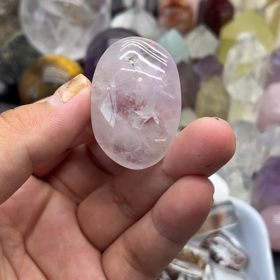 未镶嵌水晶珠宝半成品14 紫水晶手握